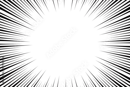 コミック風デザインに最適な集中線素材