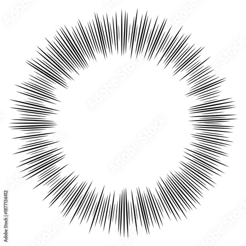 注目度アップ！集中線のイラスト素材