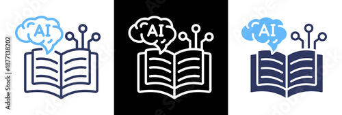 Ai Education triple icon