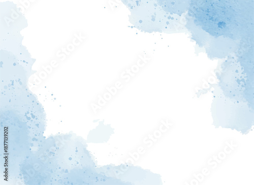 Wallpaper Mural Blush Blue Watercolor Stain Background with Hand-Drawn Paint Strokes for Invitations and Birthdays
 Torontodigital.ca