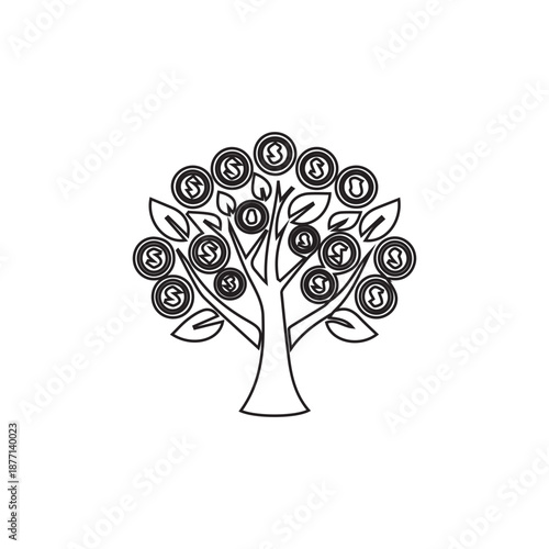 Financial Growth Tree Icon