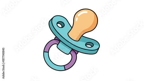 Cartoon baby pacifier vector illustration