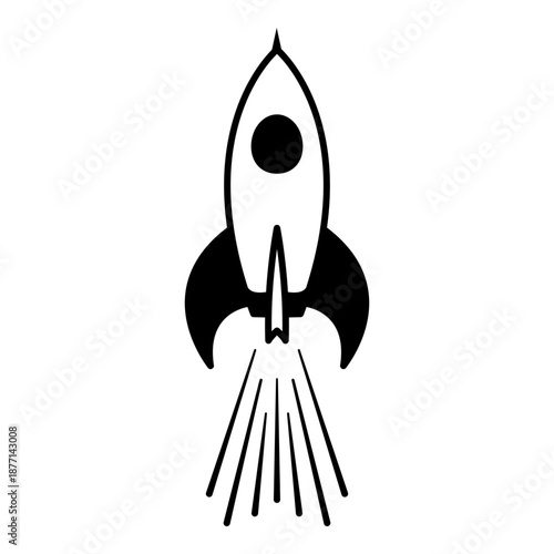 Rocket icon. Rocket launch symbol
