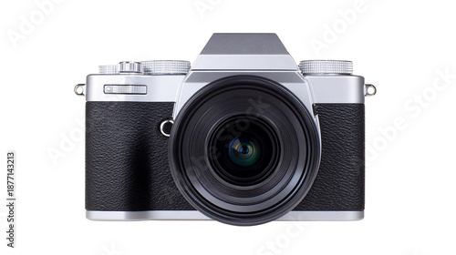  isolated classic mirrorless digital camera on a transparent background
