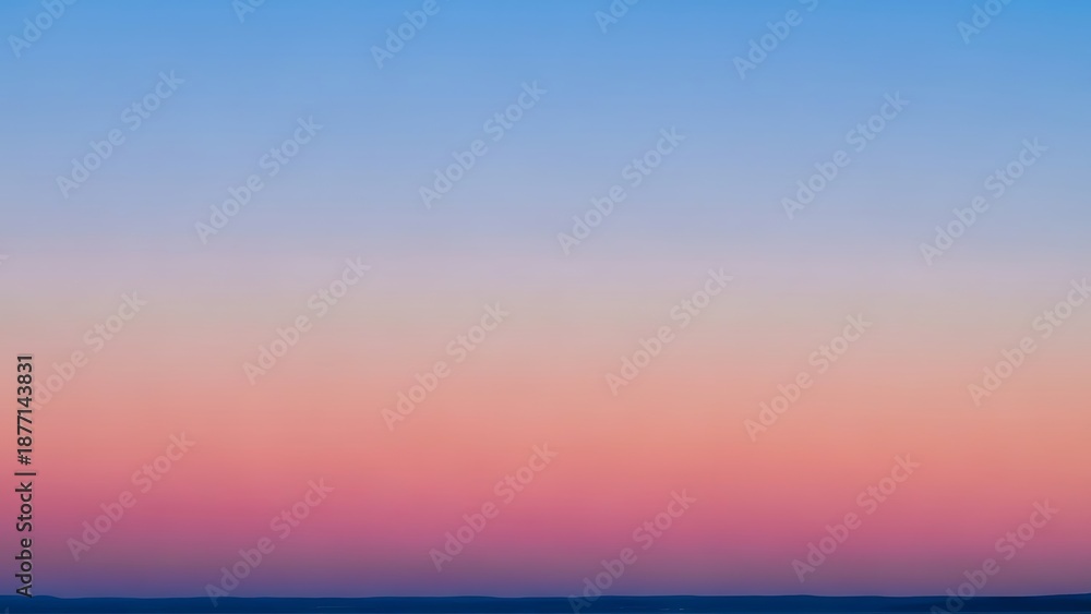 Obraz premium Serene smooth abstract color gradient background, transitioning from tranquil blue to soft pink and subtle purple hues, ideal for modern design and ethereal atmospheres