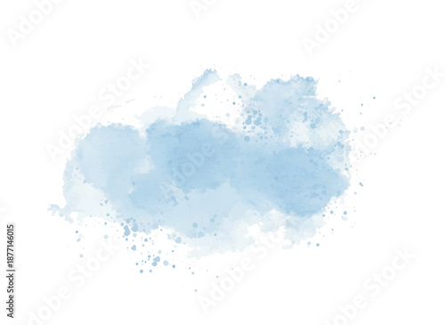 Wallpaper Mural Blush Blue Watercolor Stains Hand-Drawn Paint Stroke Abstract Background for Invitations and Birthdays
 Torontodigital.ca