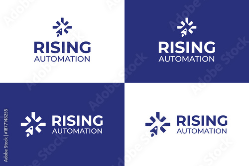 Rising, Rising Automation logo, automation logo, business logo