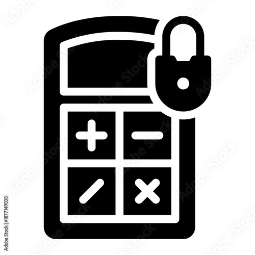 padlock glyph icon