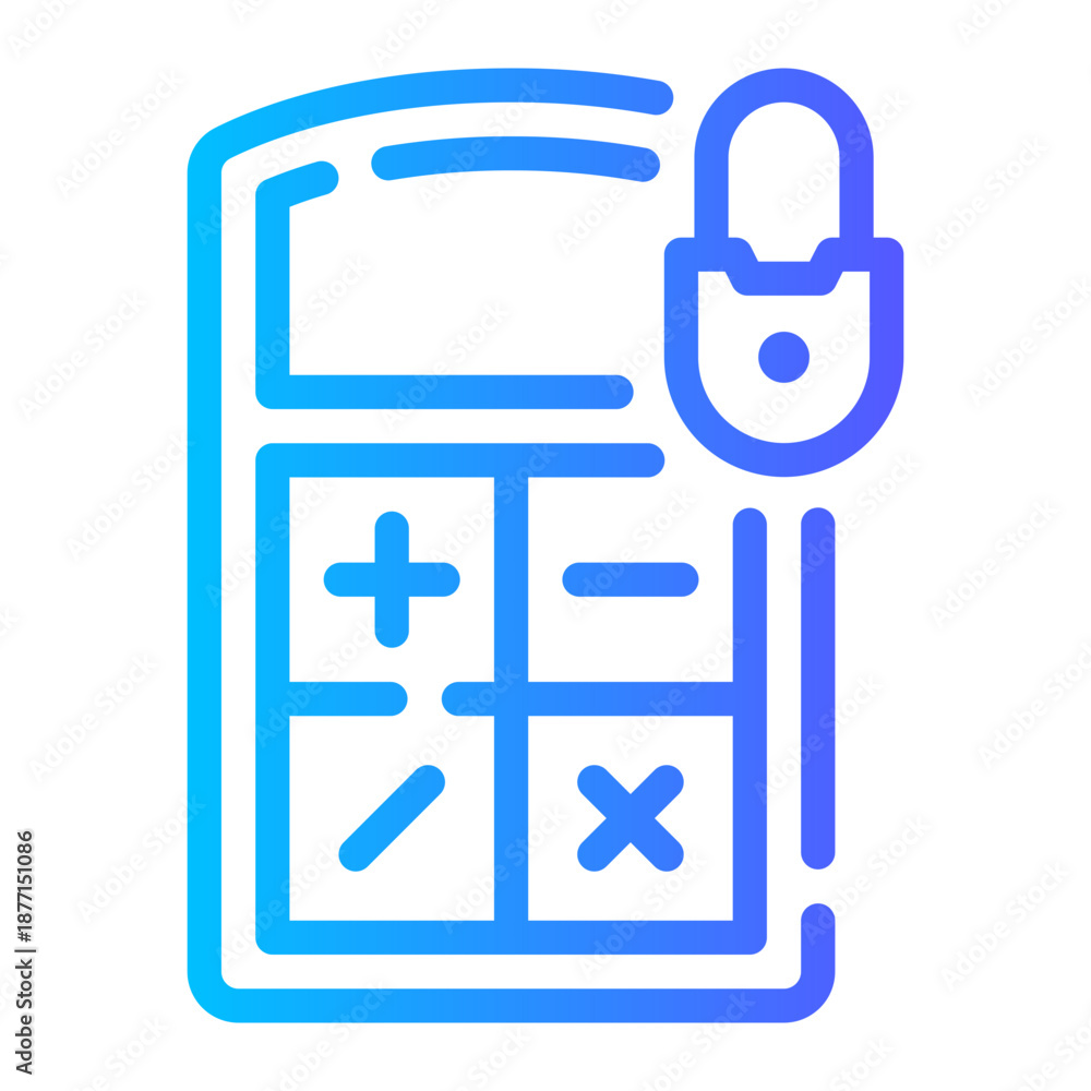 Obraz premium padlock gradient icon