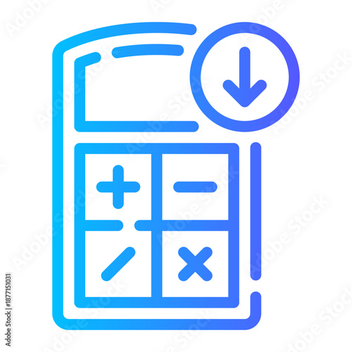 down arrow gradient icon