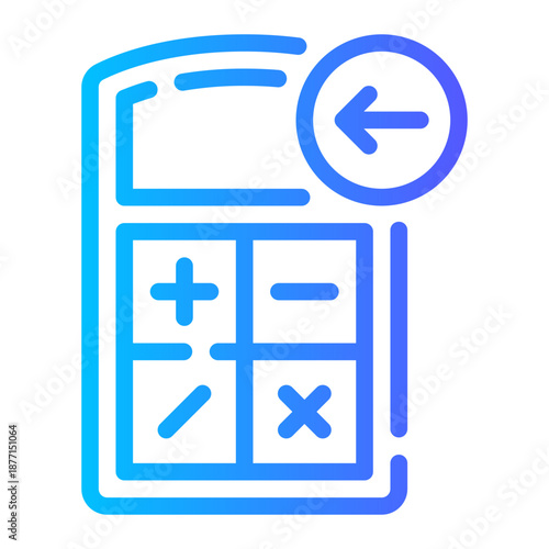 left arrow gradient icon