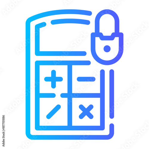 padlock gradient icon