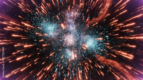 Abstract flowing liquid metal, iridescent fluid, holographic surface, background animation