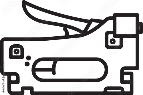 Essential handheld staple gun for securing materials in various construction and diy tasks icon isolated on white background