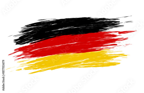 flag of germany with paint strokes