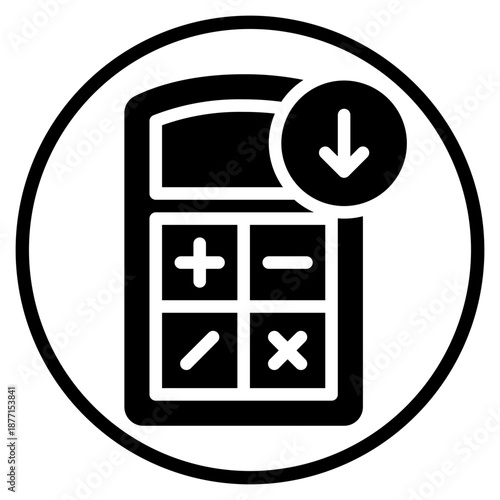 down arrow glyph icon