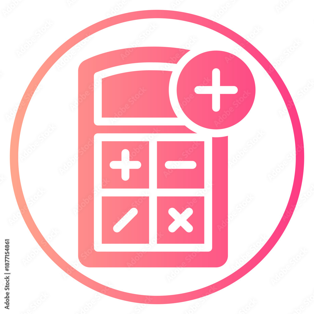 Obraz premium add gradient icon