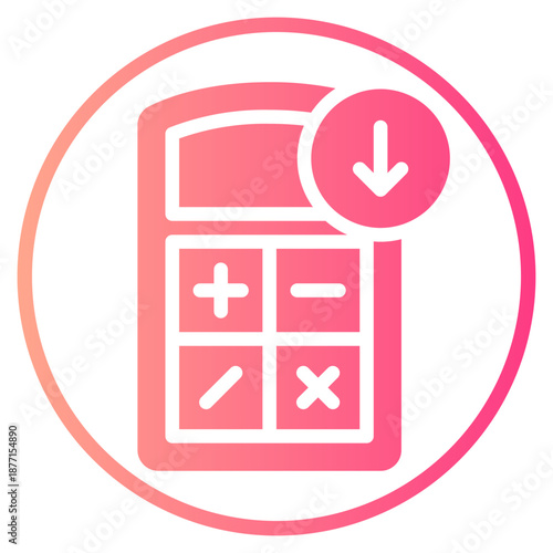 down arrow gradient icon