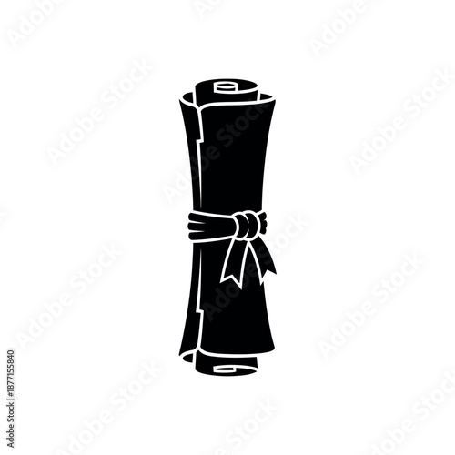 Scroll with ribbon tied in a bow.