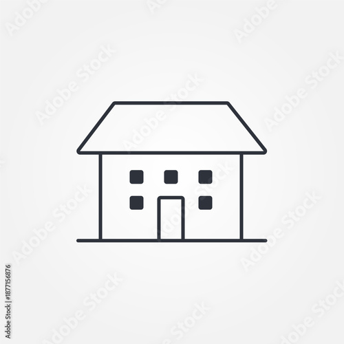 Building icons. Abstract architecture buildings line icon set. Editable Stroke.