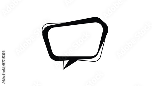 Blank comic style speech bubble with a thick black outline provides a versatile space for text and dialogue in creative projects.