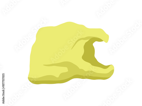 Yellow Plastic Bag Crumpled Illustration
