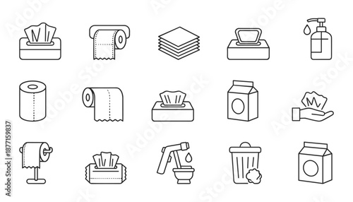 Tissue box on transparent background for hygiene and cleaning purposes in various situations