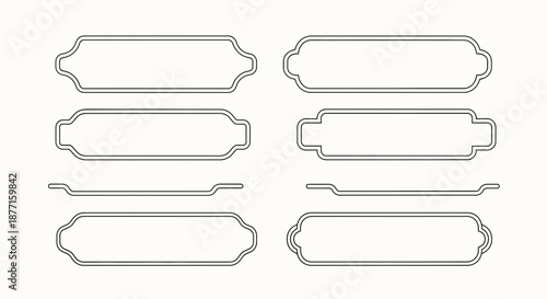 Elegant vintage label design templates for banners invitations and menus showcasing timeless