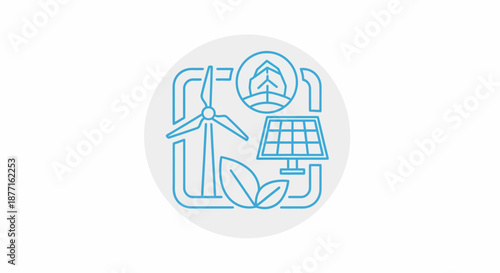 Renewable Energy Sources and Sustainable Environment Concept.