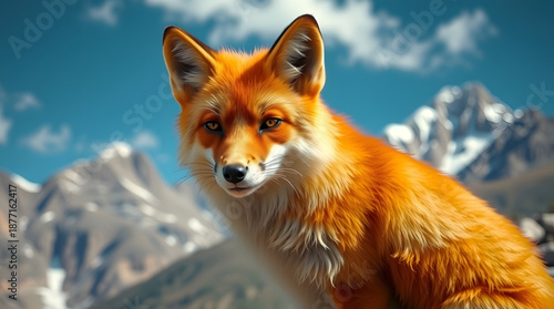 Himalayan Red Fox Portrait – Rare Mountain Wildlife Animal