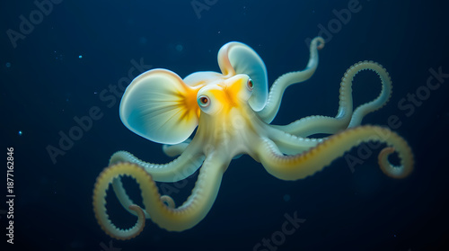 Dumbo Octopus Floating – Rare Deep Sea Marine Animal