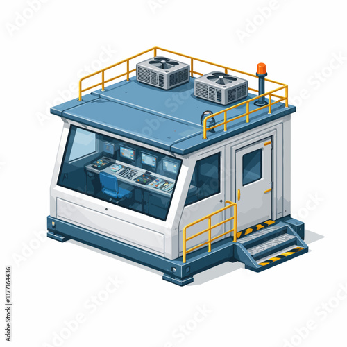 Cabina de control de perforación aislada