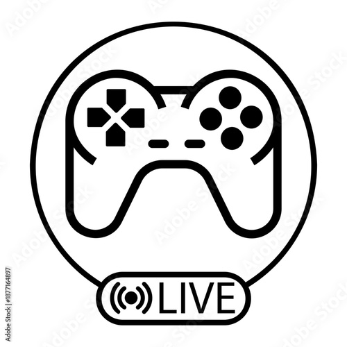 playing game Line Icon