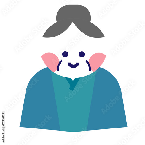 桃太郎のおばあさんを描いた日本昔話のかわいいイラスト