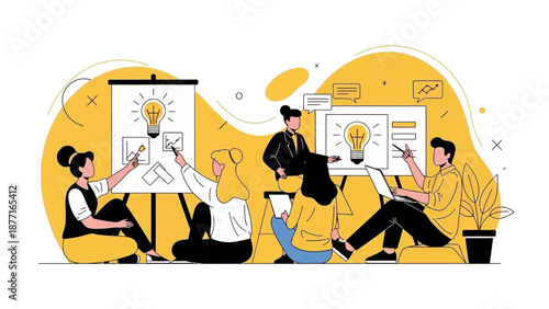 Team Brainstorming Session: Idea Generation and Collaboration