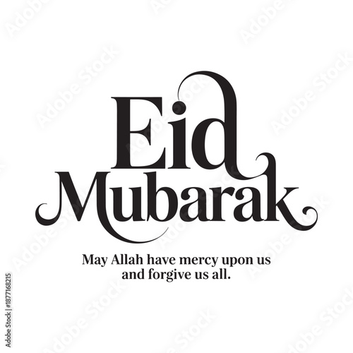 Eid Mubarak greeting with a merciful message high quality