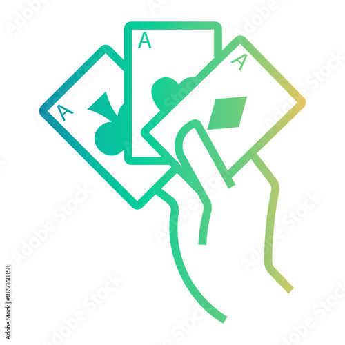 playing game Line Gradient Icon