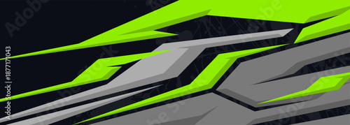 Racing sport car wrap design and vehicle livery