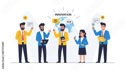 Teamwork Innovation Global Business Strategy Corporate Collaboration