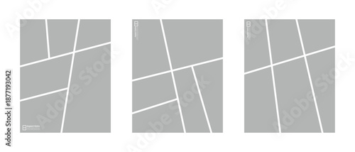 Comic panel photo frame collage template set for modern 4:5 compositions