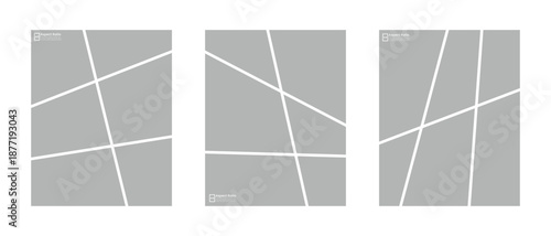 Creative comic style photo collage frame template set in 4:5 format