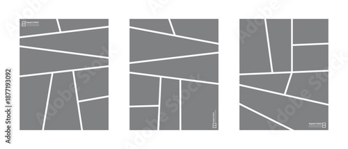 Photo and picture frame collage template bundle with comic inspired style in 4:5 format