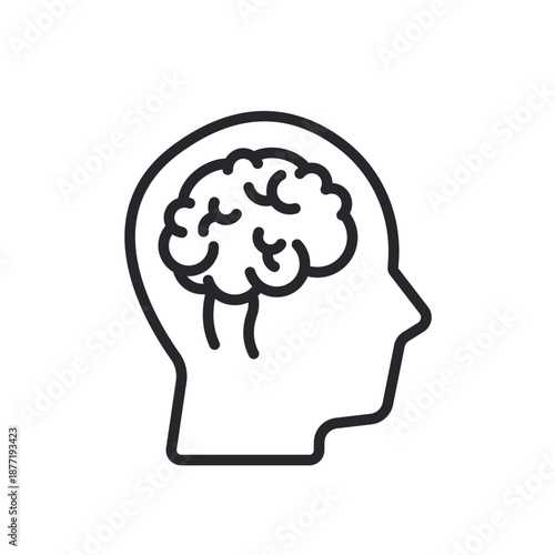 neurology icons outline and Flat Style,transparent background