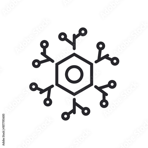 neuron icons  outline and Flat Style,transparent background