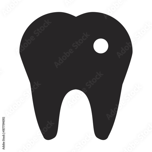 Tooth dental care icon, oral health symbol for dentistry clinic or medical illustration
