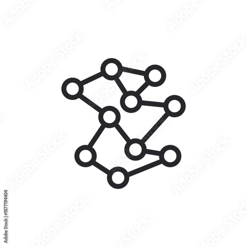 network  icons outline and Flat Style,transparent background