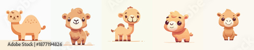 Cute Camel Character Vector Illustration