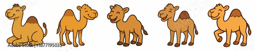 Cute Camel Character Vector Illustration