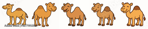 Cute Camel Character Vector Illustration