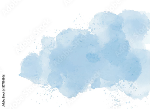 Wallpaper Mural Blush Blue Watercolor Stains Abstract Background with Hand-Drawn Paint Strokes for Invitations and Birthdays
 Torontodigital.ca